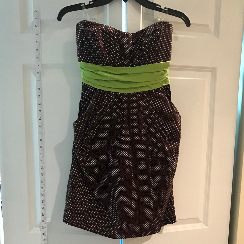 Brown polka dot dress